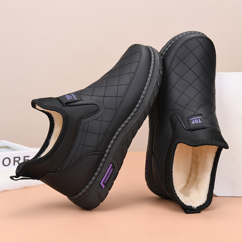 Soft Sole Booties - 新しい冬の女性の靴、ベルベット、暖かく快適なショートブーツ、ファッショナブルでカジュアルなママの靴、柔らかい表面、柔らかいソール、フラットスノーブーツ