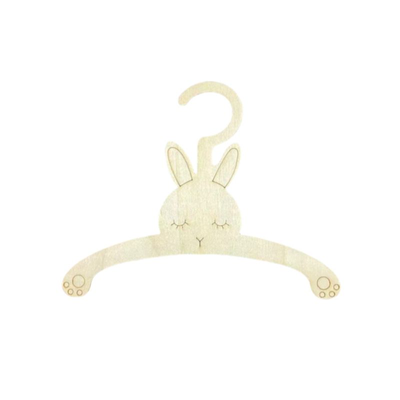 Baby Clothing Hanging Rack - 20 個のかわいい木製洋服ハンガー壁掛けコートラックベビー衣類収納オーガナイザー木製ディスプレイホルダー-AT36