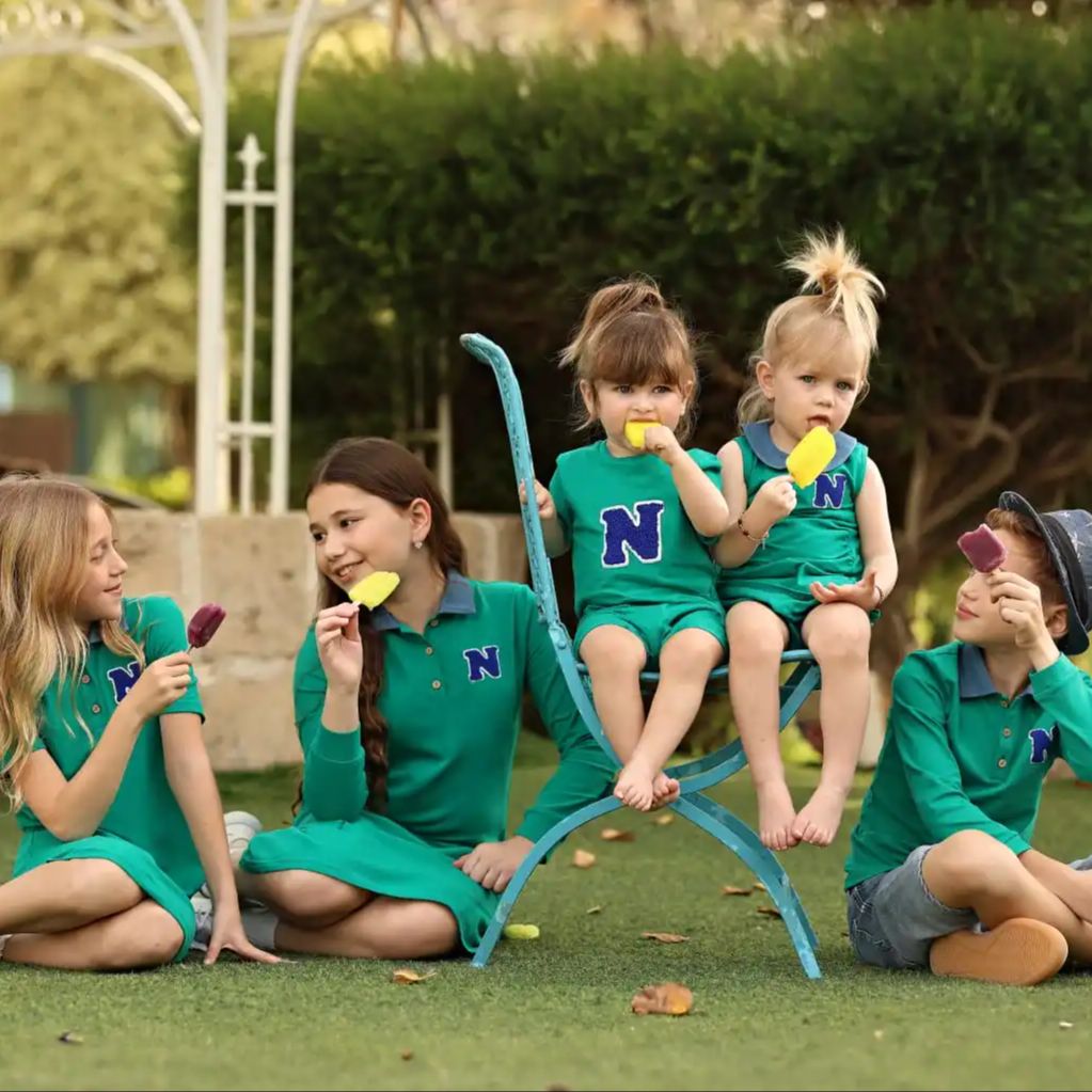 Baby Clothing In Summer - 2026年マリのSSグリーンポロコレクション子供服女の子用ドレスキッズ男の子用Tシャツショーツベビー服セットブティック衣料