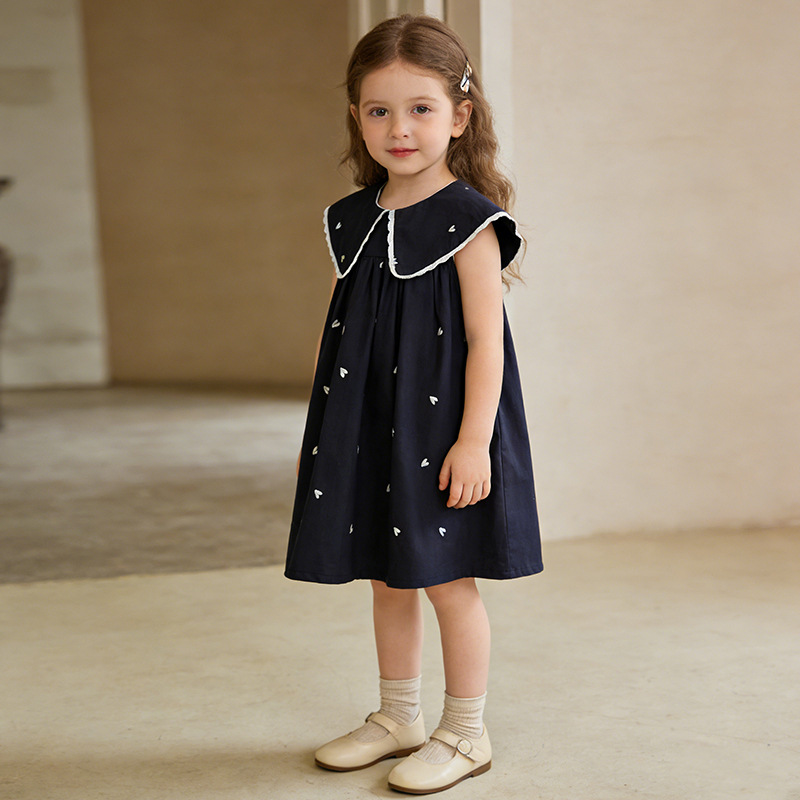 韓国風女の子用サマードレス新入荷、ハートプリントがおしゃれな - Baby Clothing Sale のレビューと価格