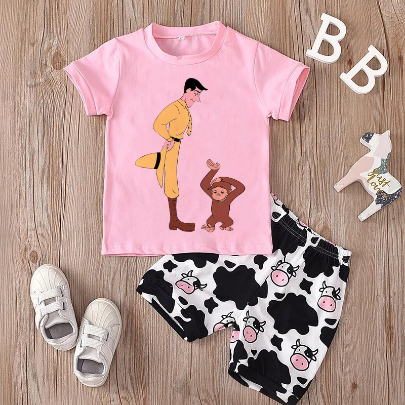 おさるのジョージのカートゥーンプリントTシャツ 子供用 面白 - Baby Clothing Sale のレビューと価格