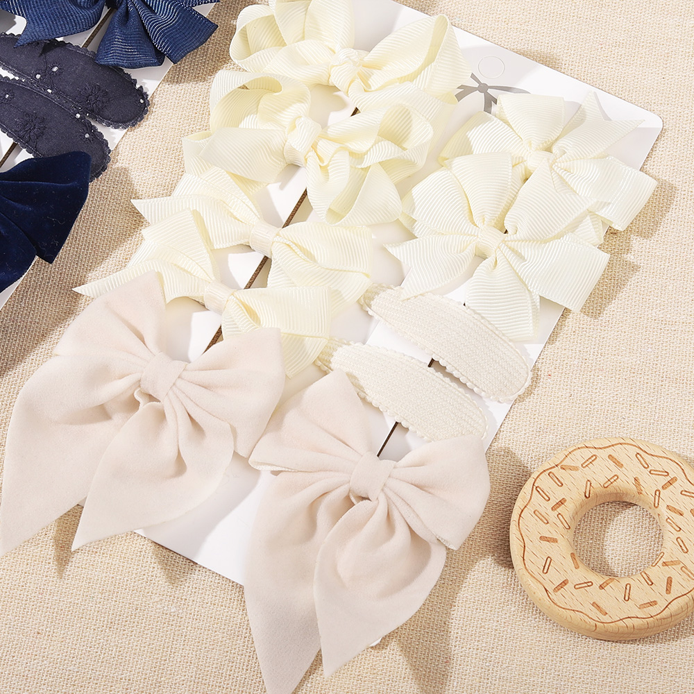 10個/セット 女の子用リボンヘアクリップセット 秋冬 テク - Newborn Gift Set のレビューと価格