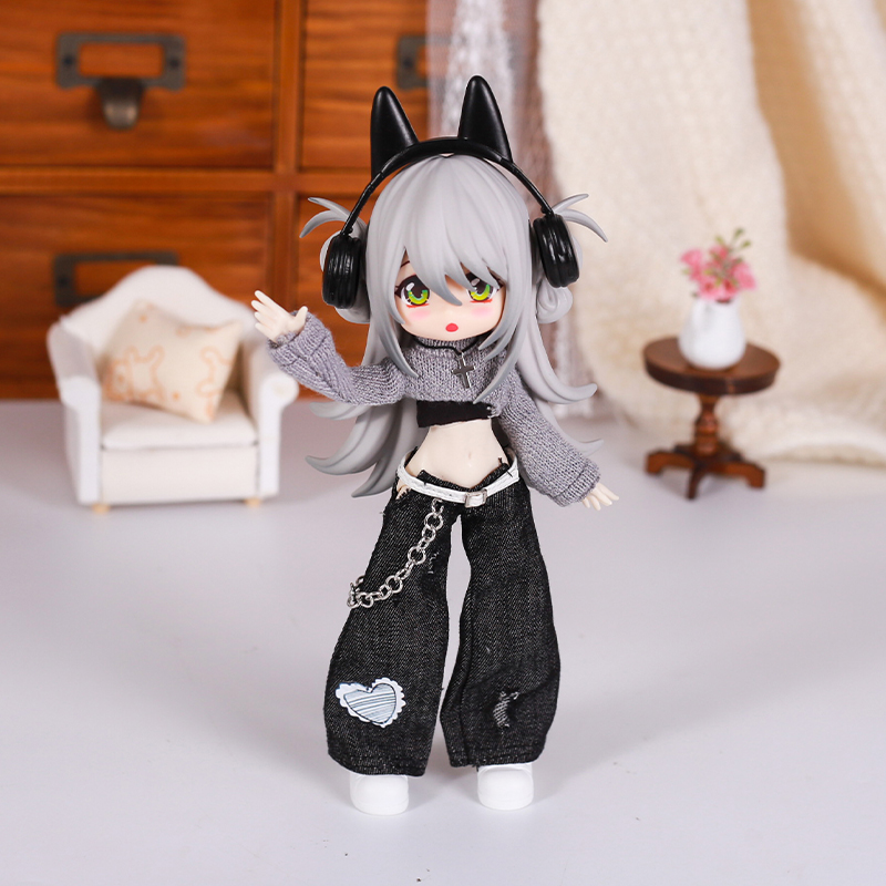 Bjd 人形服ストリートファッション気質ジーンズベストセータ - Baby Clothing Girls のレビューと価格