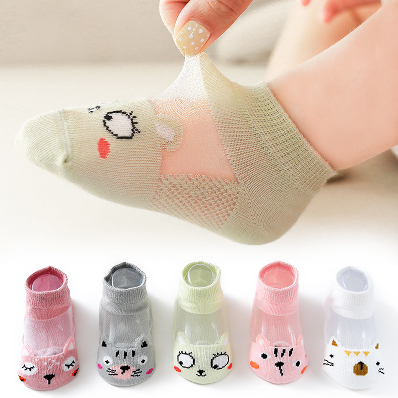 子供靴下 5 ペア/ロット春夏綿女の子靴下かわいい漫画パター - Baby Clothing In Summer のレビューと価格