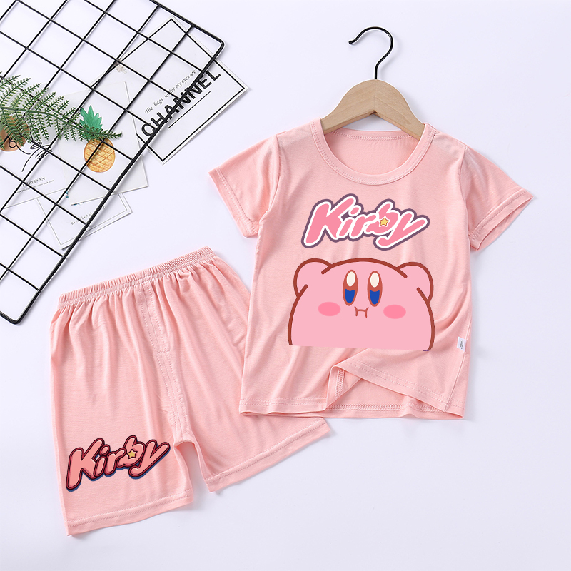 新しいカービィガールパジャマかわいい漫画パジャマセット子供か - Baby Clothing In Summer のレビューと価格