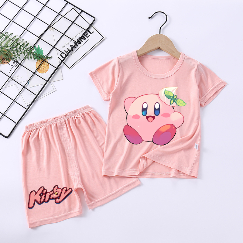 新しいカービィガールパジャマかわいい漫画パジャマセット子供か - Baby Clothing In Summer のレビューと価格