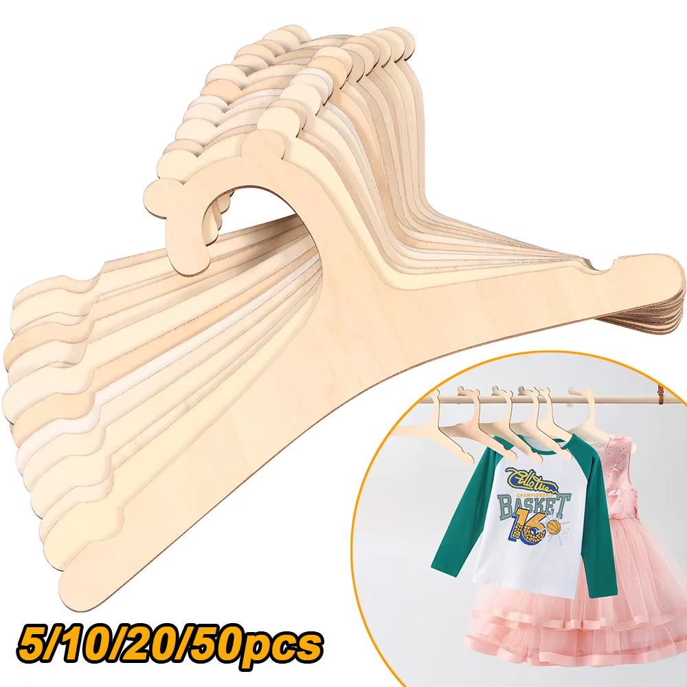 5/10/20/50 個ベビー服ラックかわいいクマ木製子供服 - Baby Clothing Hanging Rack のレビューと価格