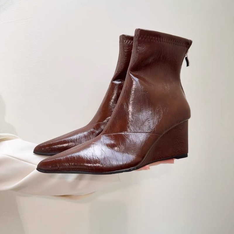 ウェッジヒールブーツ ファッション ポインテッドトゥ リアジ - Soft Sole Booties のレビューと価格