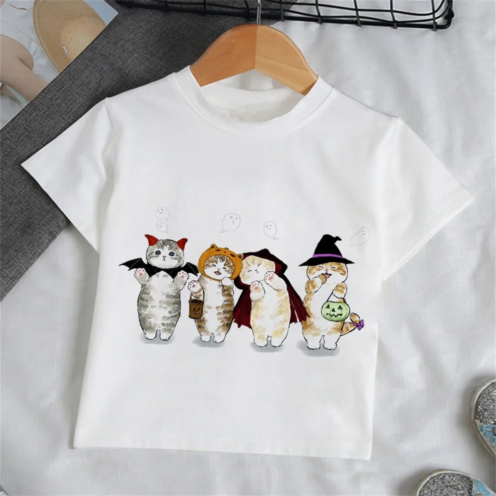 子供服 女の子用 カートゥーン猫柄Tシャツ 半袖 ベビーサマ - Baby Clothing In Summer のレビューと価格