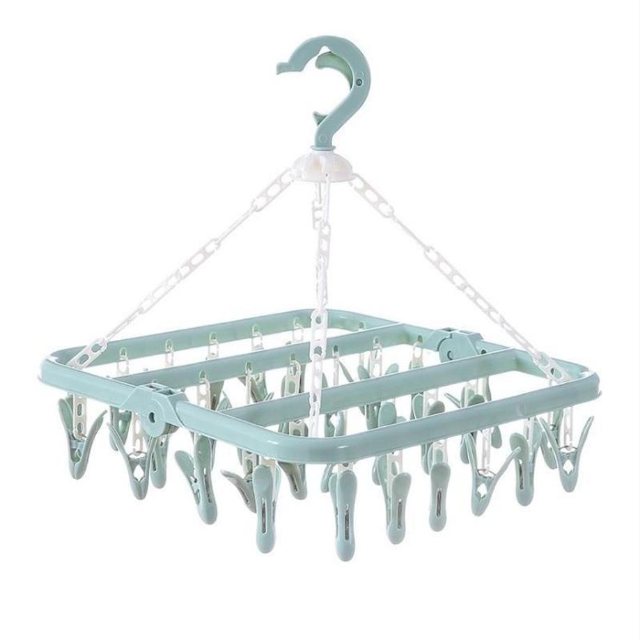 1 PC 32 クリップ折りたたみの衣類ハンガー 乾燥機 防 - Baby Clothing Hanging Rack のレビューと価格