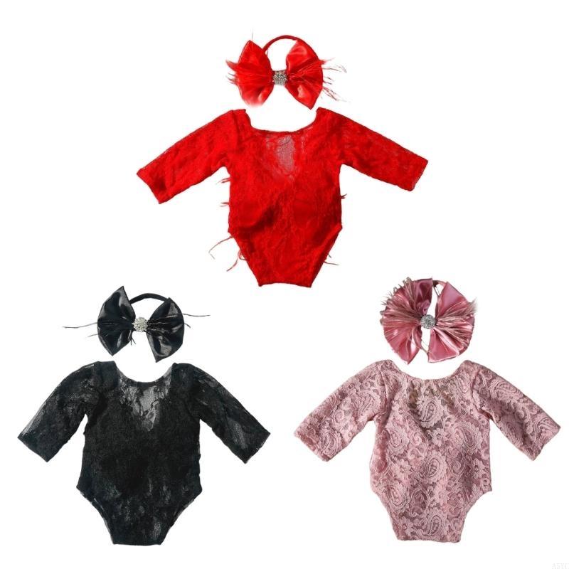 A5YC 美しいレースロンパース & ヘッドバンドセットユニ - Baby Clothing Unique のレビューと価格