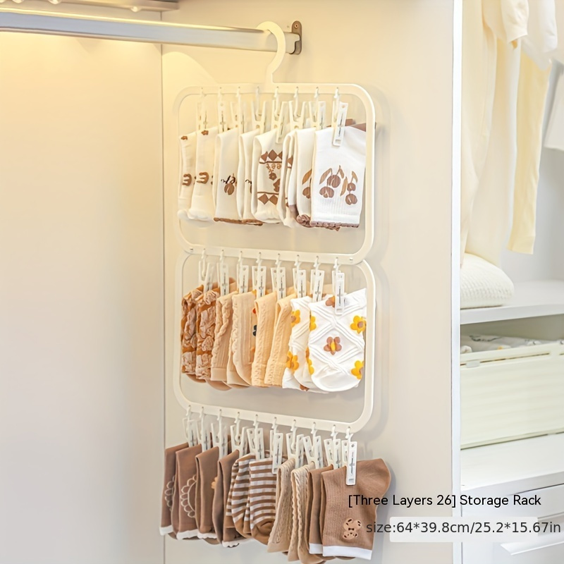 家庭用マルチクリップベビーハンガー、新生児用靴下乾燥ラック、 - Baby Clothing Hanging Rack のレビューと価格