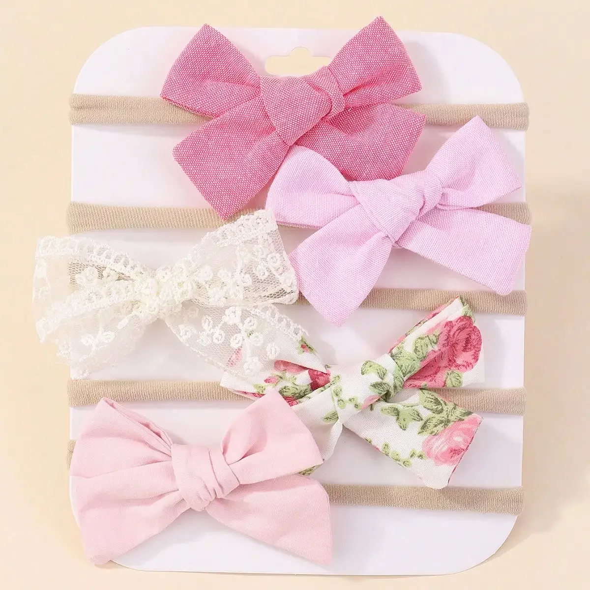 5 ピース/セットベビー弾性ヘッドバンド新生児フラワーレース - Newborn Gift Set のレビューと価格