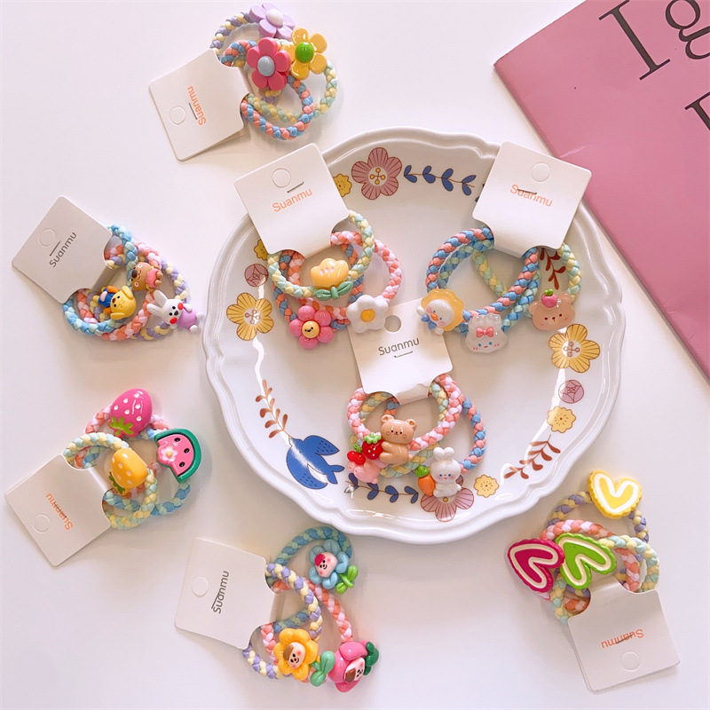 女の子のための弾性ヘアバンド、カワイイ花、果物の髪のネクタイ - Newborn Gift Set のレビューと価格