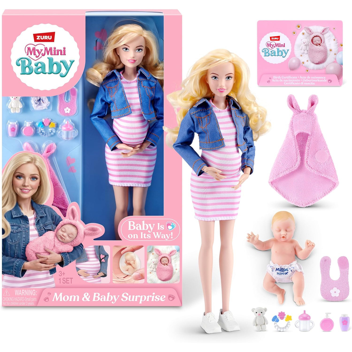ズール マイミニベビー 妊娠中の人形 ママと赤ちゃん サプラ - Newborn Gift Set のレビューと価格