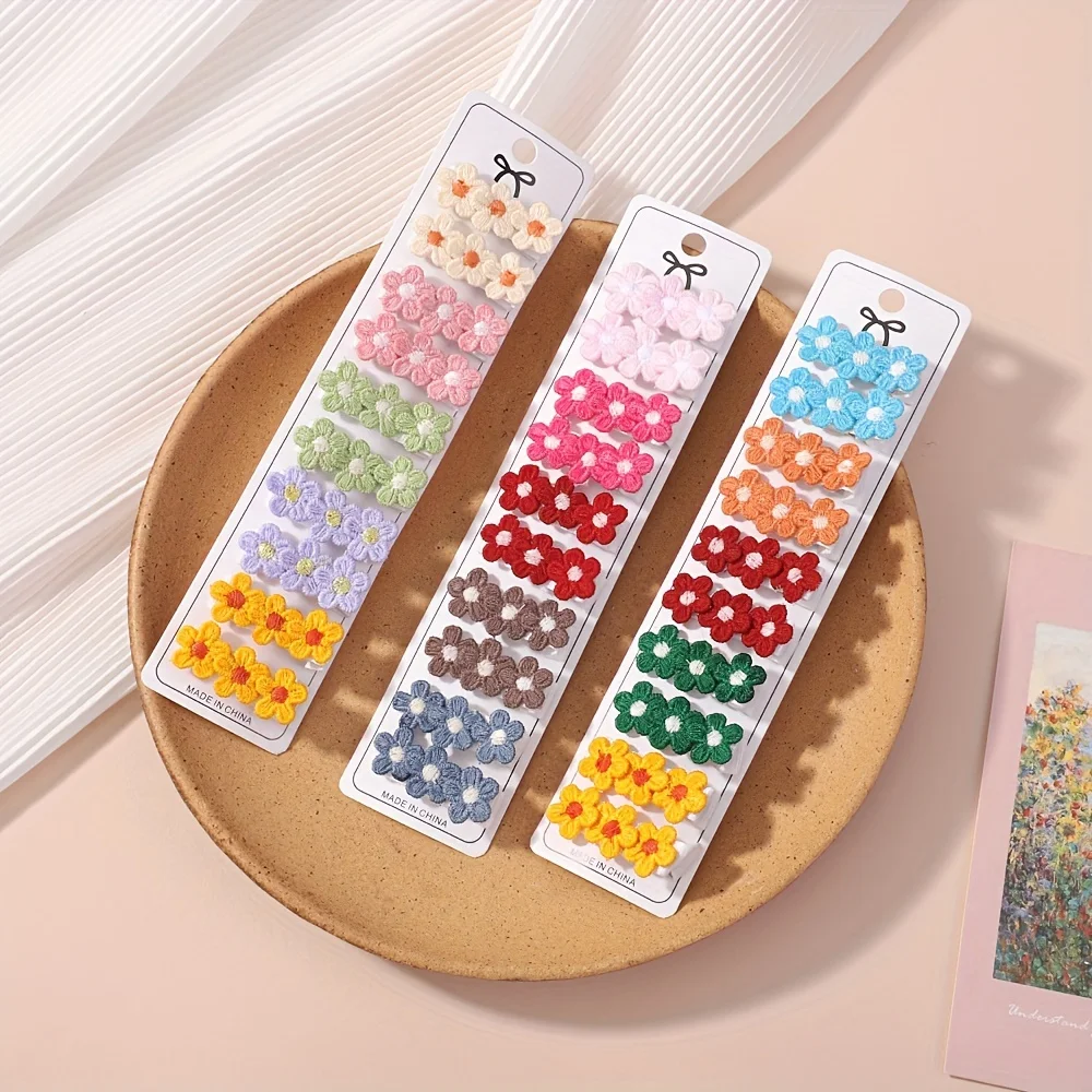 10個セット ベビーミニフラワーヘアクリップ 可愛いヘアピン - Newborn Gift Set のレビューと価格