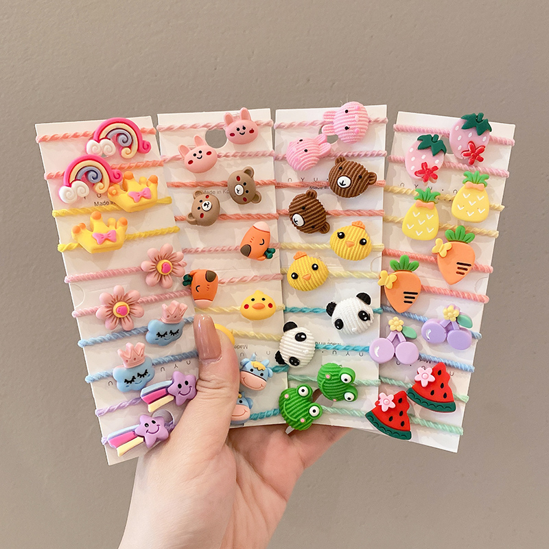 50 個少女漫画フルーツ動物ゴムバンドヘアアクセサリーかわい - Newborn Gift Set のレビューと価格