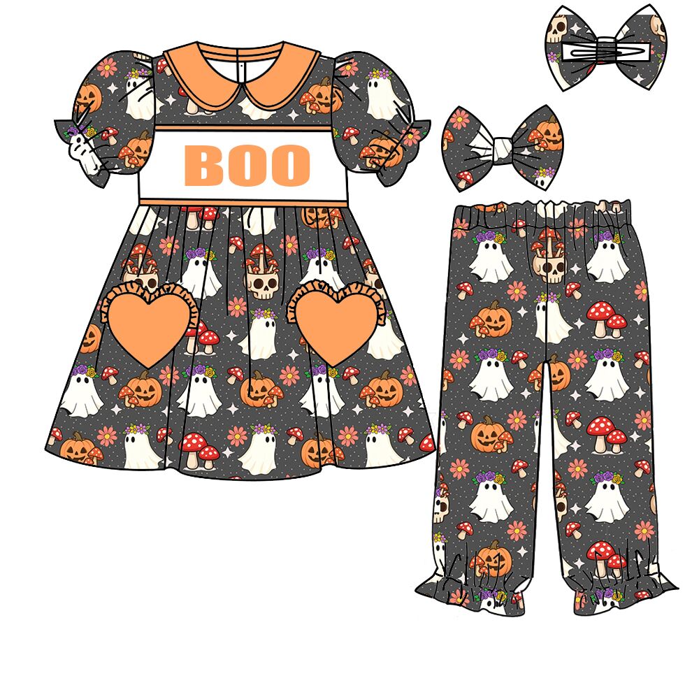 ガールズコレクション ハロウィン 半袖 伸縮性 ゴースト パ - Toddler Legging Set のレビューと価格