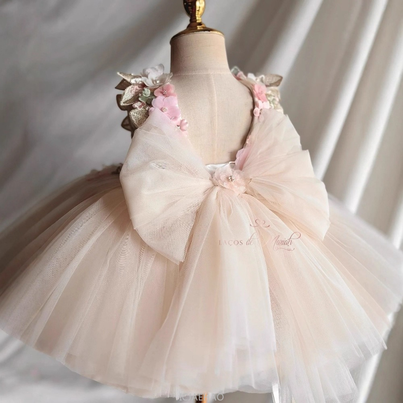 結婚式のドレス夏子供女の子最初の誕生日花柄プリンセスガウン衣 - Baby Clothing In Summer のレビューと価格