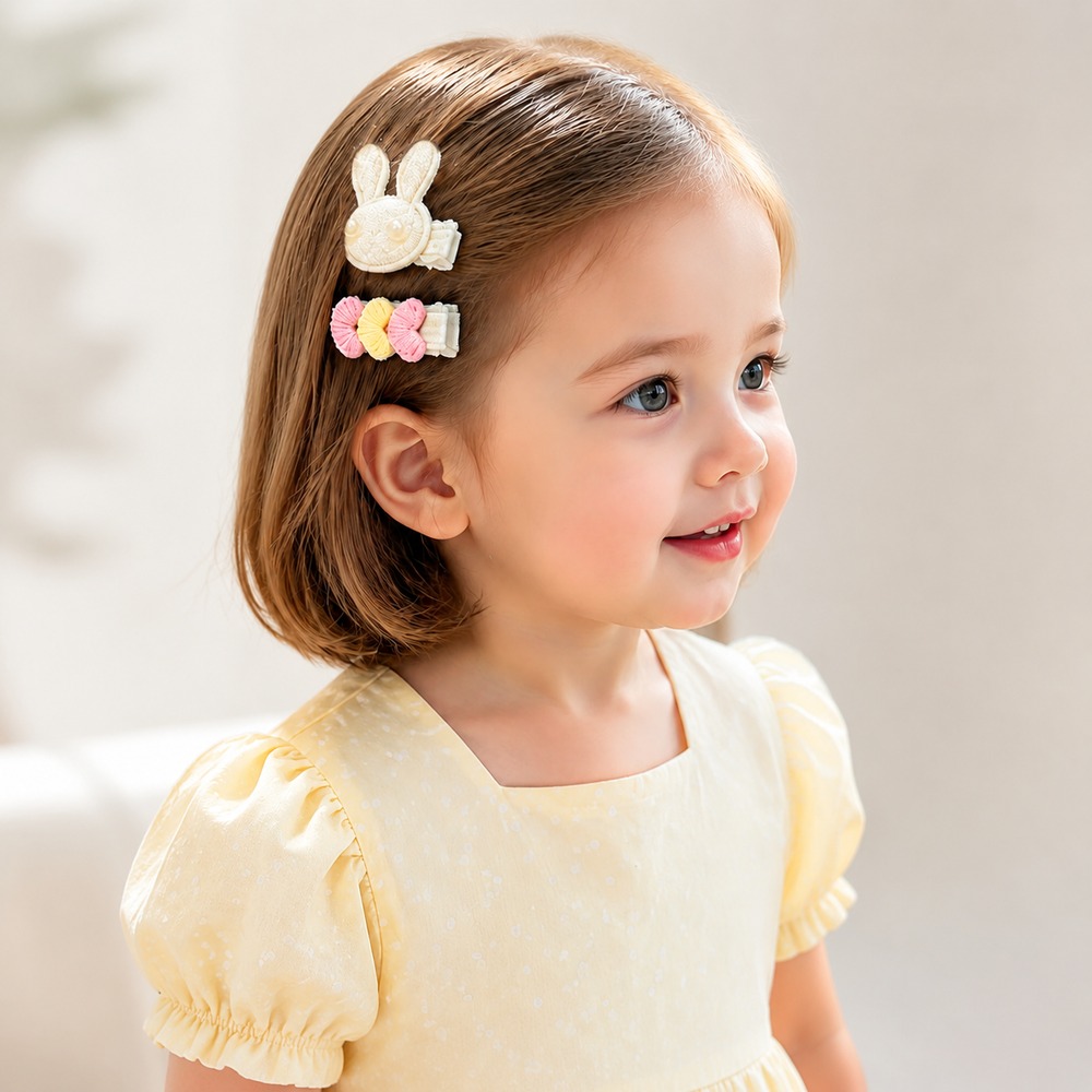女の子用のかわいいベビーヘアクリップセット、リボン、花、ウサ - Newborn Gift Set のレビューと価格