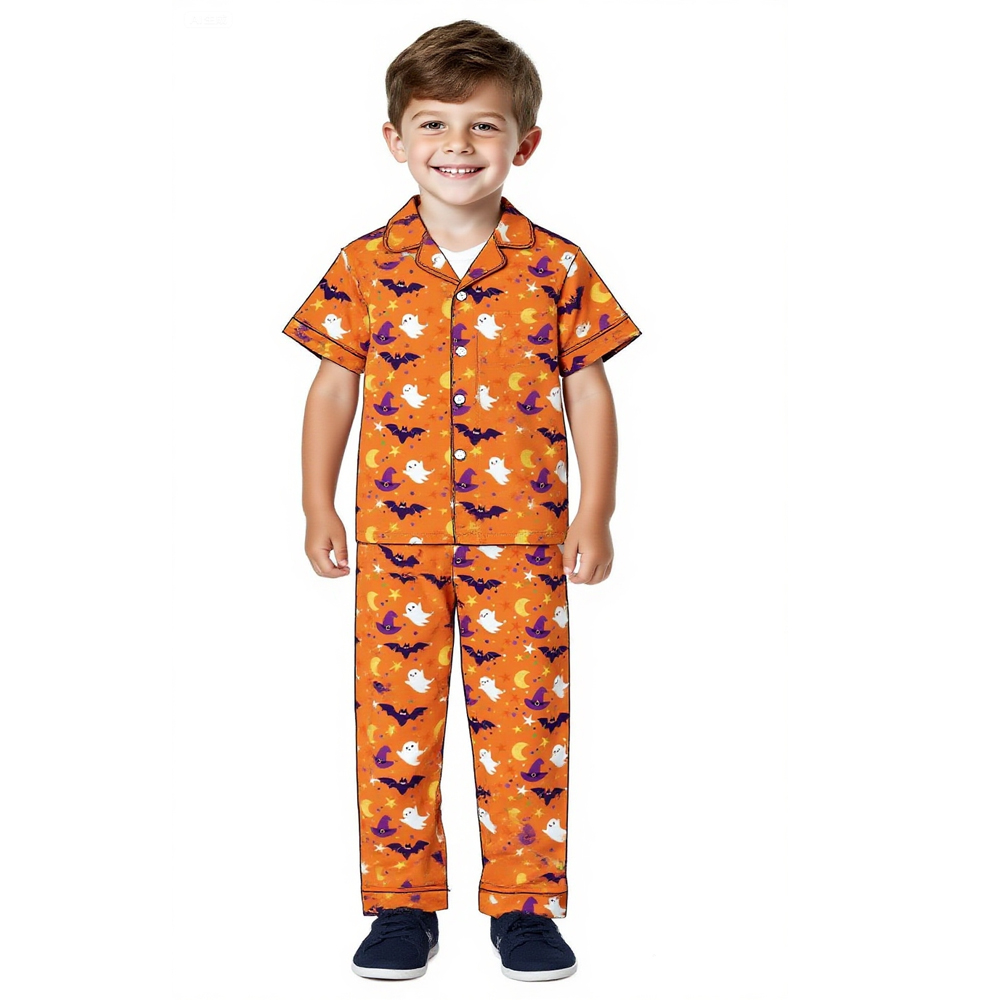 新しいハロウィンブティック子供用スーツ半袖伸縮性バットハット - Toddler Legging Set のレビューと価格